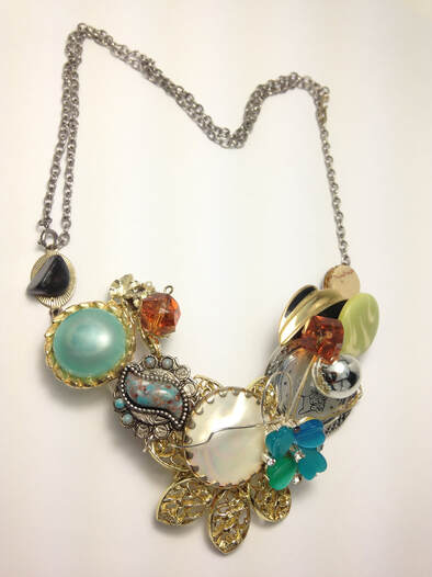 Bespoken necklace made from mothers old jewelry Buffy Collection 1 of 3 by Janise Crow 