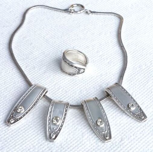custom pendants with crystals made from grandmas flatware