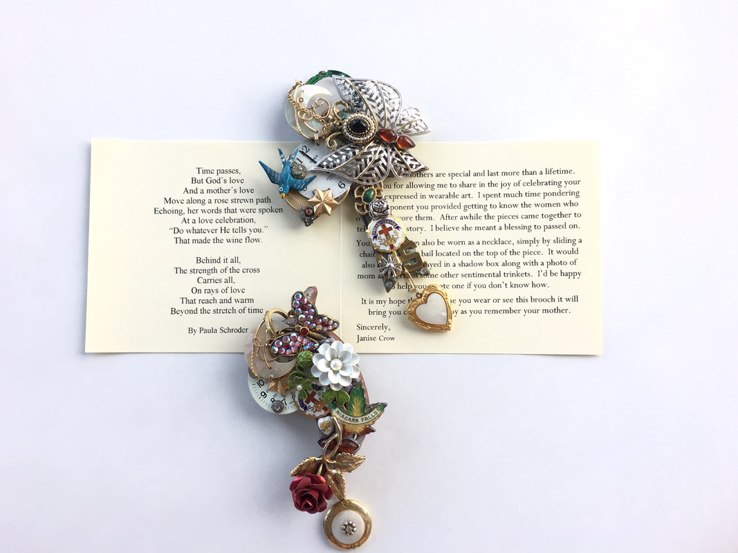 Memorial Jewelry Custom Brooch by Janise Crow