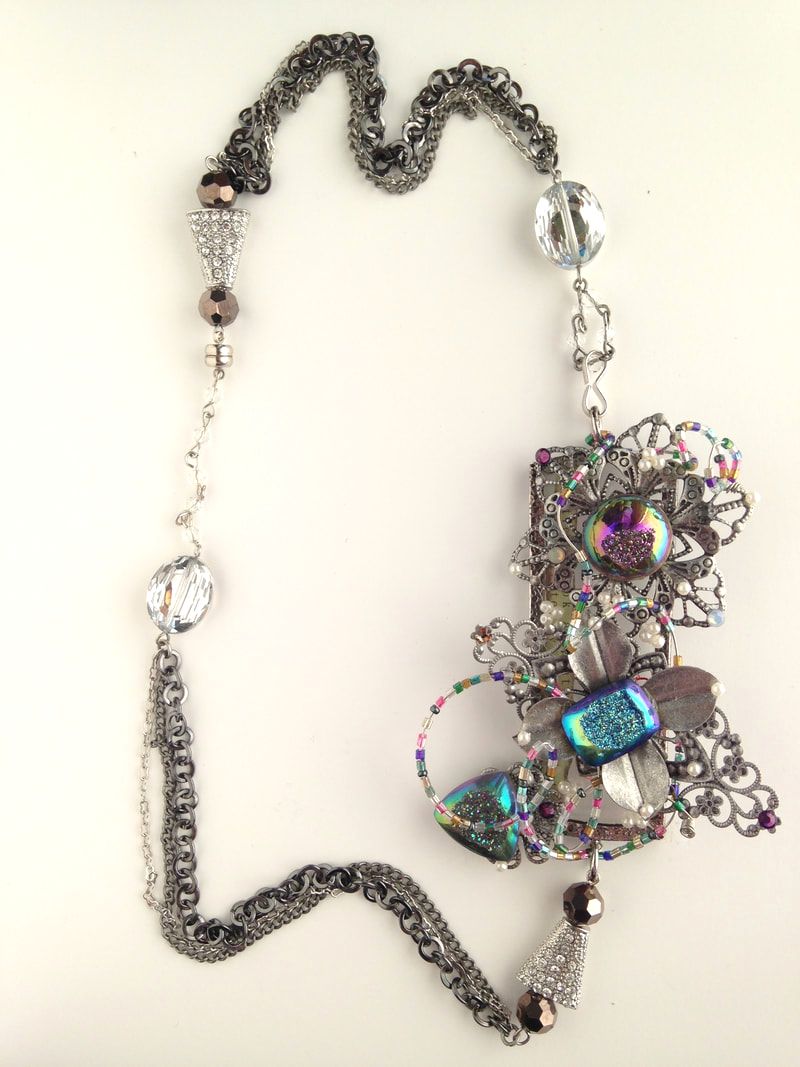 custom statement necklace by janise crow