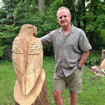 Ed Crow Eagle Chainsaw Carving, State College PA