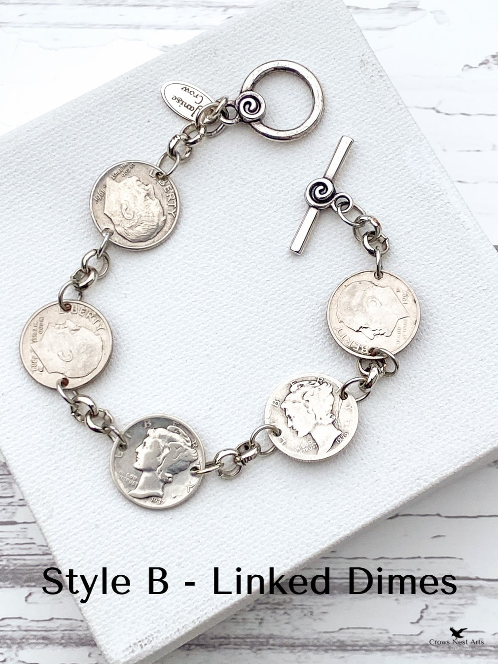 Details about   1950 STERLING SILVER DIME COIN BRACELET 71st BIRTHDAY GIFT PICK BIRTHSTONE CHARM 